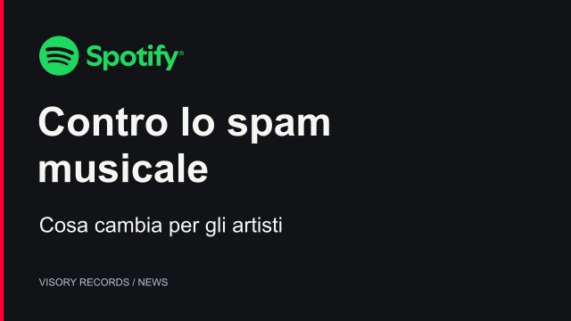 Logo ufficiale Spotify e titolo editoriale Contro lo spam musicale: cosa cambia per gli artisti.